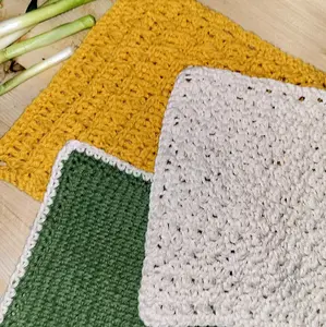 Handmade Crochet Cotton Dish rag cloth Reusable