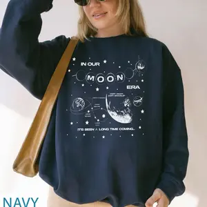 In Our Moon Era, Artemis II NASA Mission T-Shirt/Sweatshirt/Hoodie: Vintage Feel, DTG Print, Space Exploration Apparel, Unisex Shirt, Vintage Tee