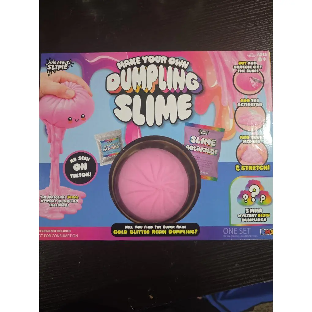 Make Your Own Dumpling Slime Kit - Fun DIY Craft for Kids - Includes Slime Activator & Mystery Dumplings - Perfect for Creative Play