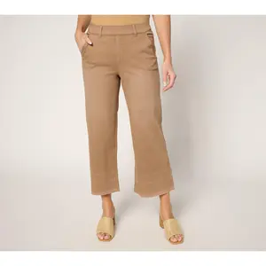 Isaac Mizrahi Live! Petite True Denim Color Relaxed Crop Jeans
