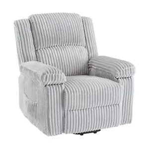 Garvee Corduroy Recliner Chair with Manual Handle, Pillow Top Arms, Thick Padding, Side Pocket, 330Lbs Capacity, Adjustable Recliner for Living Room, Bedroom, Home Theater in Multiple Colors