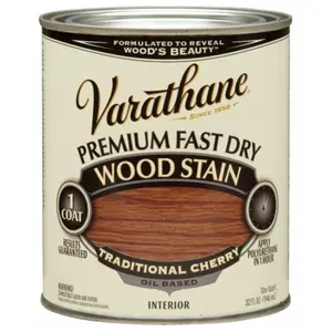 Varathane 262008 1 Quart Traditional Cherry Fast Dry Wood Stain