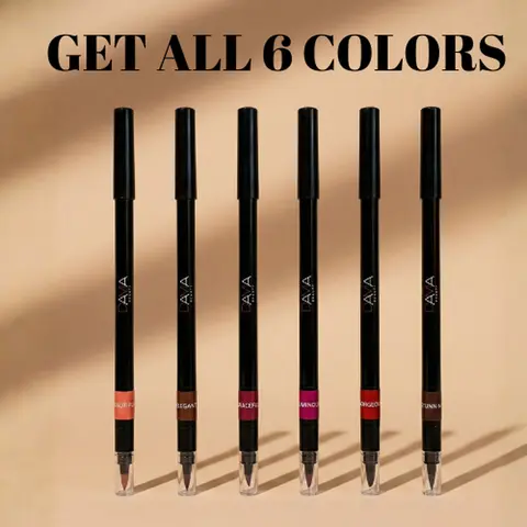 LUXURY LIP LINER BUNDLE Get All 6 Color Collection- 24H wear- waterproof- transfer resistant
