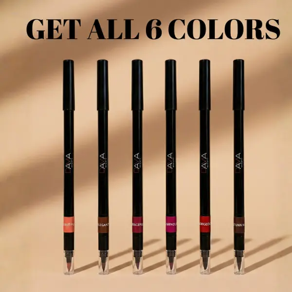 LUXURY LIP LINER BUNDLE Get All 6 Color Collection- 24H wear- waterproof- transfer resistant