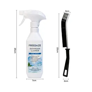 FREEDAZE Bathroom Cleaner Foam Spray (400ml) - Citric Acid Formula for Hard Water Stains, Toilet Grime & Soap Scum on Multi-Surfaces