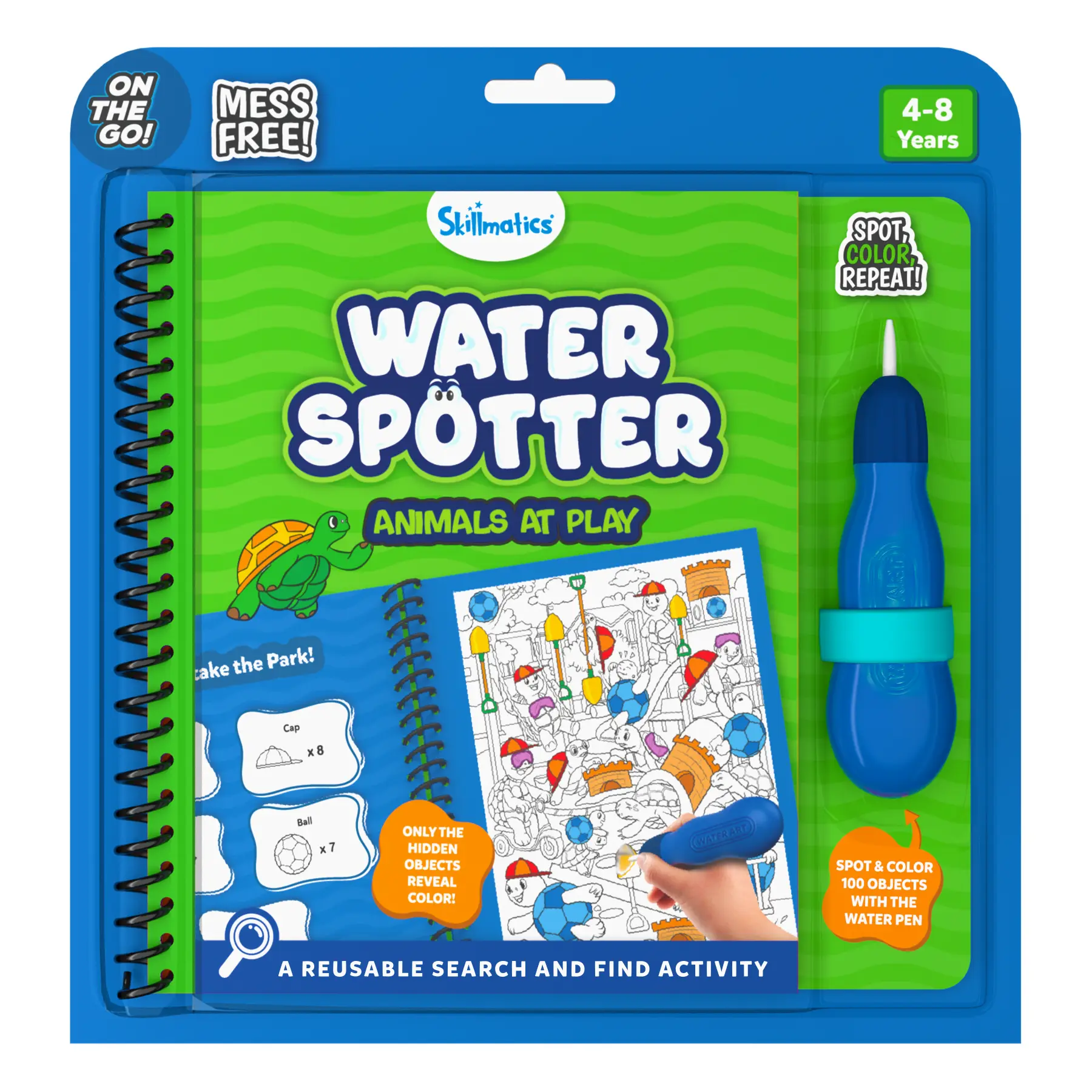 Skillmatics Reusable Search & Find Book - Water Spotter, Mess-Free Learning Activity, Stocking Stuffers, Christmas Fun, Travel Toy, Gifts for Boys & Girls Ages 4 to 8
