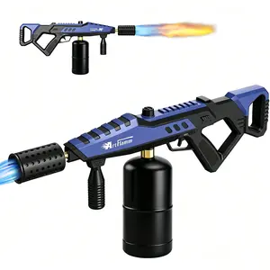 【DealsForYouDays】Powerful Propane Torch with Trigger Lock Safety Design, Detachable Adjustable Flame Grill Torch for Steak, Barbecue, Welding, Camping (Gas Tank Not Included)
