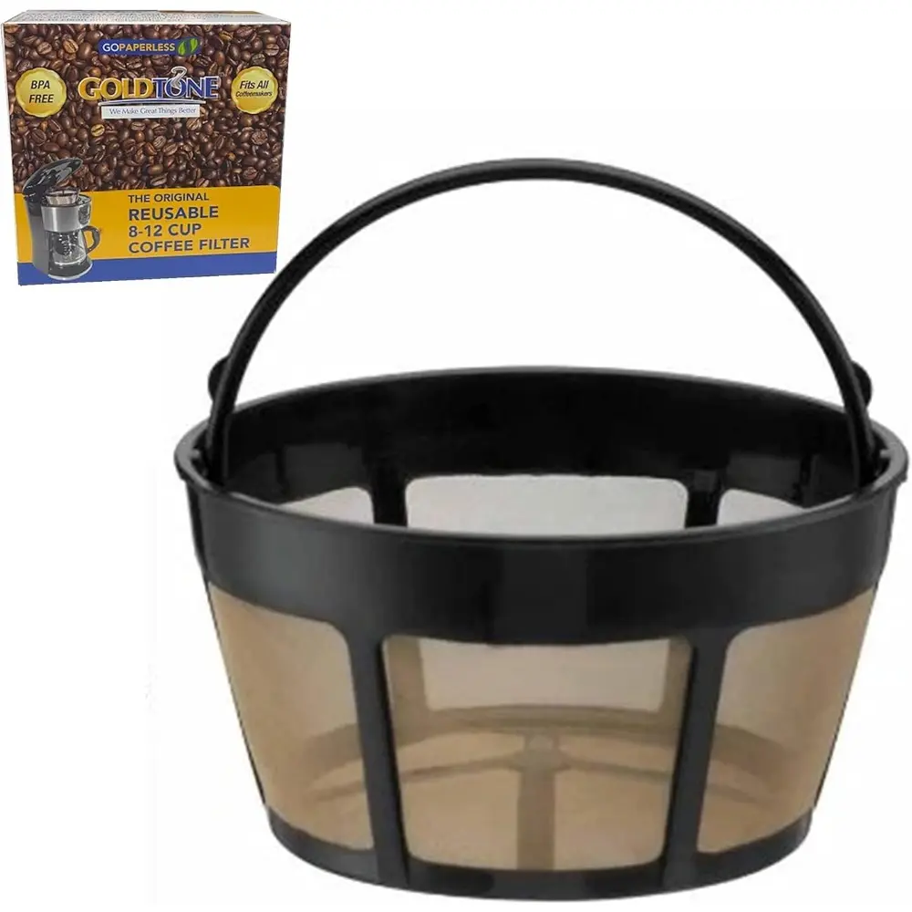 Reusable 8-12 Cup Basket Coffee Filter For Hamilton Beach Coffee Makers and Brewers. Replaces Hamilton Beach Reusable Coffee Filter - BPA Free