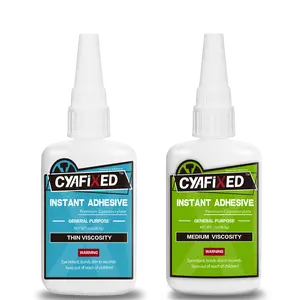 Strong Cyanoacrylate (CA) Super Glue by CYAFIXED, All-Purpose Thin & Medium Viscosity Instant Adhesive Value Pack - CA Glue for General Home Repair, Ceramics, Plastics, Metal, Wood,Hobby Models and Stabilizing Cracks