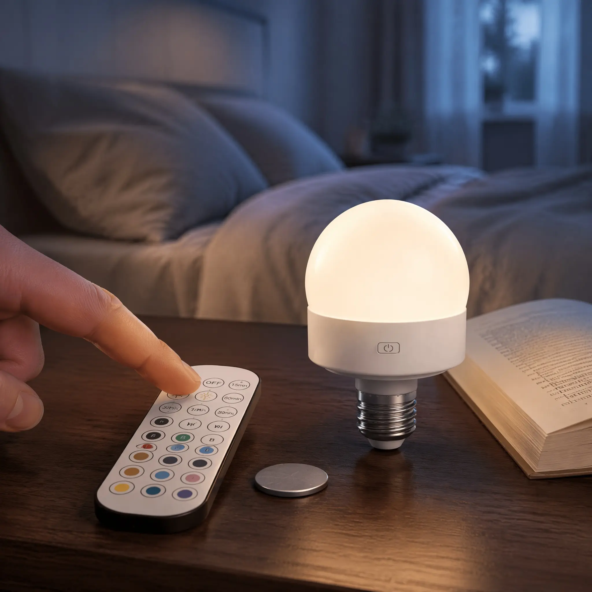 RGB Color Changing Light Bulbs,RGB LED Light Bulbs,9W Warm White 6500K,40W Equivalent,16 Color Multicolor E26 Dimmable Memory Function, for Home Decoration, Stage, Bar, Party