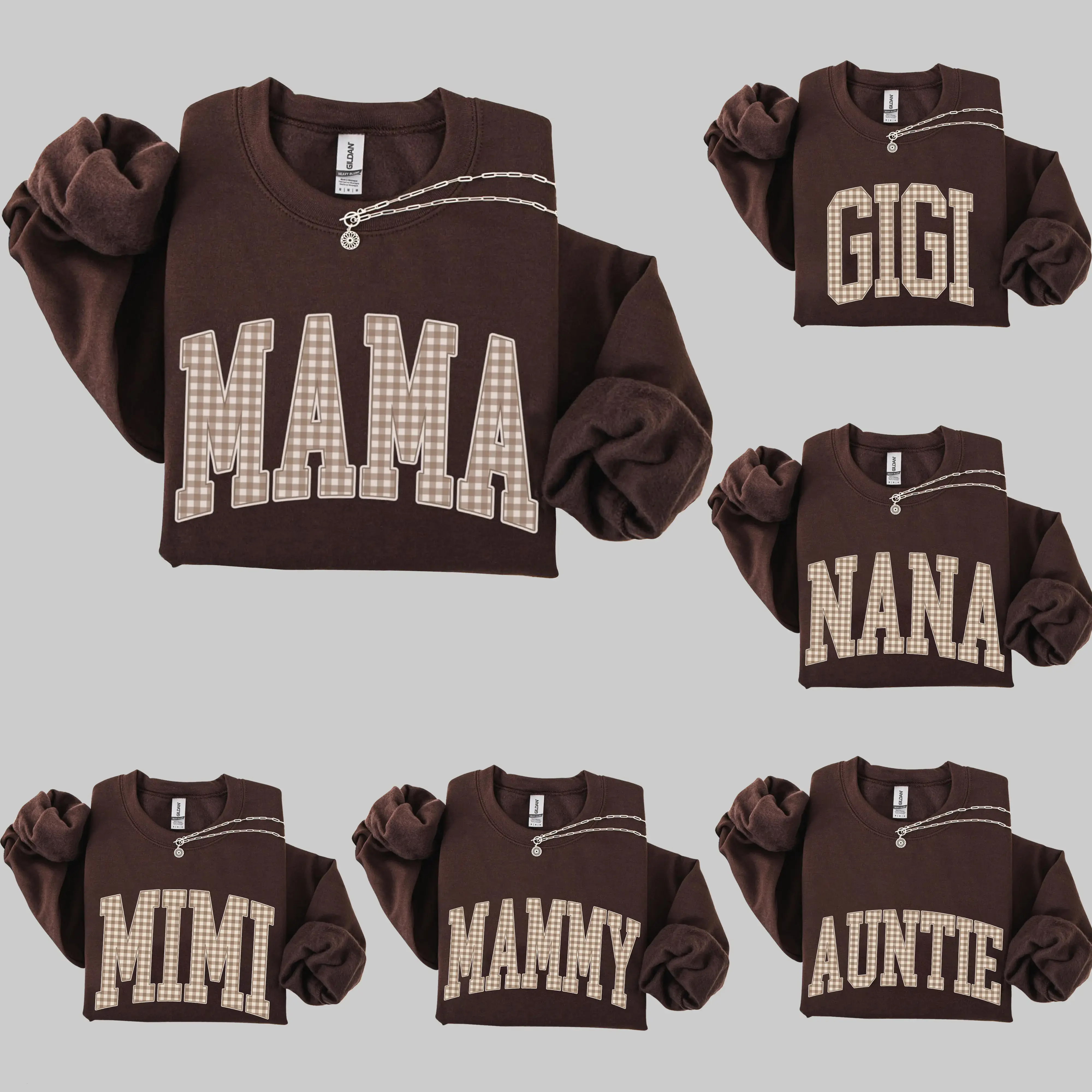 Customize Gingham Mama Sweatshirt, Personalized Mama Shirt Vintage Mama Shirt Trendy Mama Shirt Mothers Day Gift New Mama Baby Shower Pregnancy Announcement Shirt