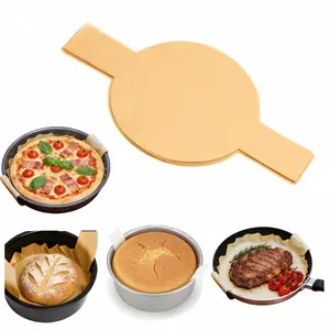 100 Pcs  Baking Mat Round Oval Dual Ear Design, Heat Resistant Non-Stick Oven paper,  Disposable Cooking Tool Accessory