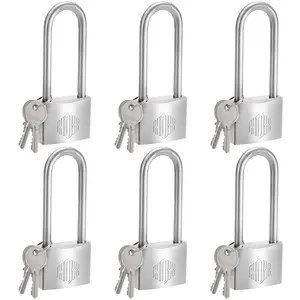 HOX Marine-Grade Rustproof Padlock, Stainless Steel Shackle & Chrome-Plated Brass Body, Weatherproof Outdoor Lock, 2.5-Inch Long Shackle
