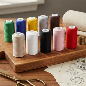 10PCS Colored Sewing Thread Spools Set Polyester Sewing Clips Thread Industrial Embroidery Thread All-Purpose for Quilting Hand Stitching Sewing Machine 10 Cones Threads of 500 Yards Each Spool for DIY for Beginners