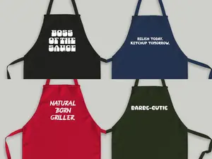 Funny Grill Chef Apron for men, Father's Day gift, Gift for Dad, For Him, Dad Jokes, Dad Humor, Custom Grilling Apron, Funny Gift for Dad