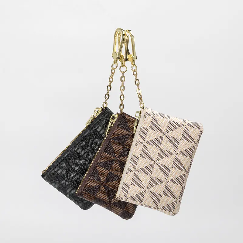Women’s lightweight, portable small wallet with a premium feel—coin purse, lipstick holder, earphone holder, key pouch, keychain, gold accents, and other small carry items.bag charms，purse things，bags for women purses，mini bag accessories。