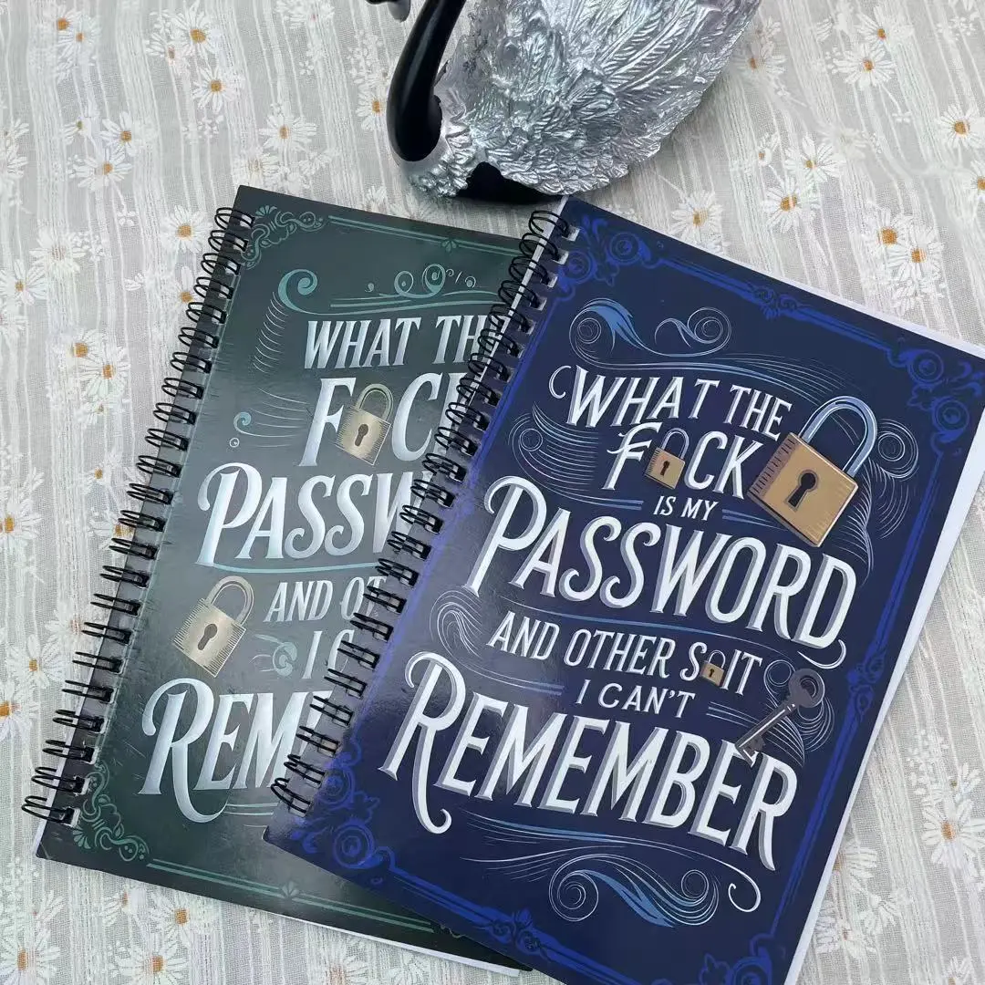 1pc Modern Spiral Design Password Notebook - Non-Customized Minimalist Paper Notebook for Online Credentials Management, Compact Organization, Efficient Access Storage, Ideal for Home Office Computer Logins, Gift-Ready Option