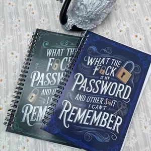 1pc Simple Password Book, Hardcover Spiral Notebook, Hardcover Journal, Minimalist Address Password Manager With Website Password Quick Access Password Storage Perfect For Home Office Internet Computer Logins, Great Holiday Gifts