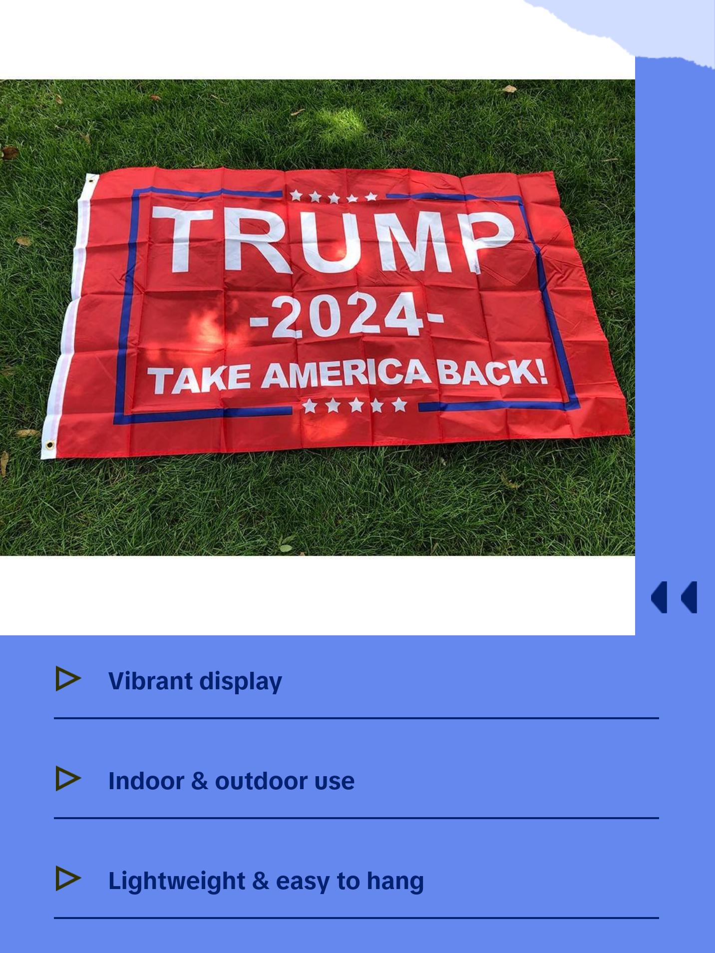 Trump 2024 Flag  Keep America Great!