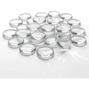 55 Pieces 1 Inch/25mm Round Clear Glass Dome Cabochons Non-Calibrated Round for Jewelry Making Photo Cameo Pendants Necklaces DIY Crafts