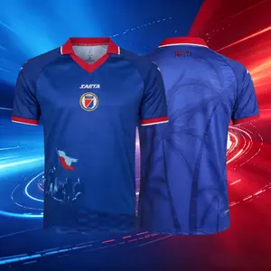 2026 Haiti National Home And Away Blue White Red Short Sleeve Soccer Jersey Fans Version