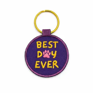 Camp Goldie "Best Day Ever" Embroidered Keychain