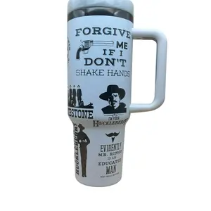 White & Black Plate Tombstone Tumbler with Unique Design and Quotes for Daily Use Bottle Drinkware Water Bottles Cup Mug Bottled Portable Washable Reusable