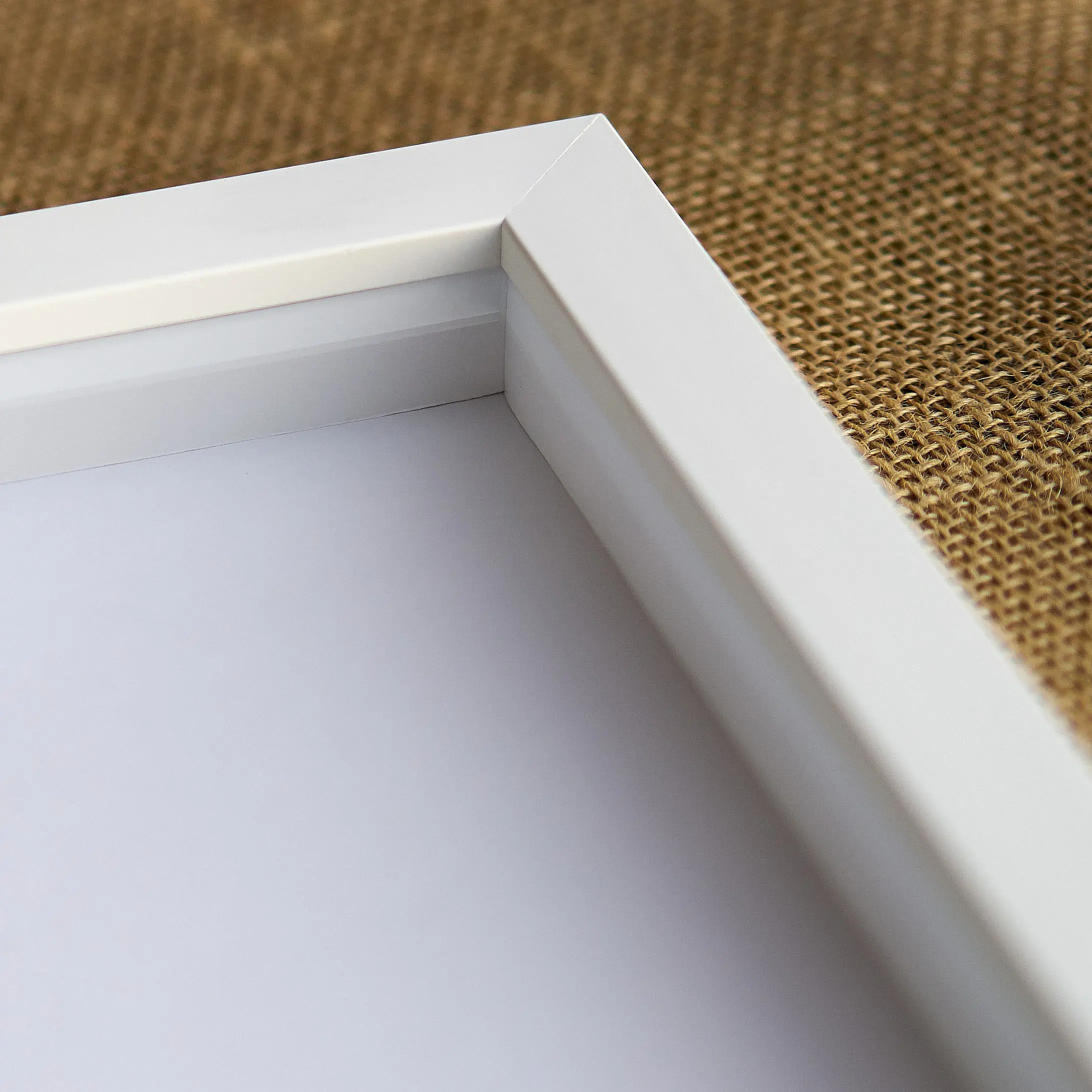 9x12 Shadow Box 3/4" Depth White Picture Frame - UV Acrylic, Backing, Hanging Hardware