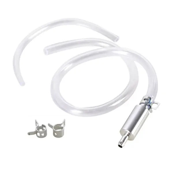 Universal Brake Bleeder Hose Kit, 1-Way Check Valve Hydraulic Fluid Bleeding Tool for Cars & Motorcycles (Clutch Use), Soft Tube with Metal Clips