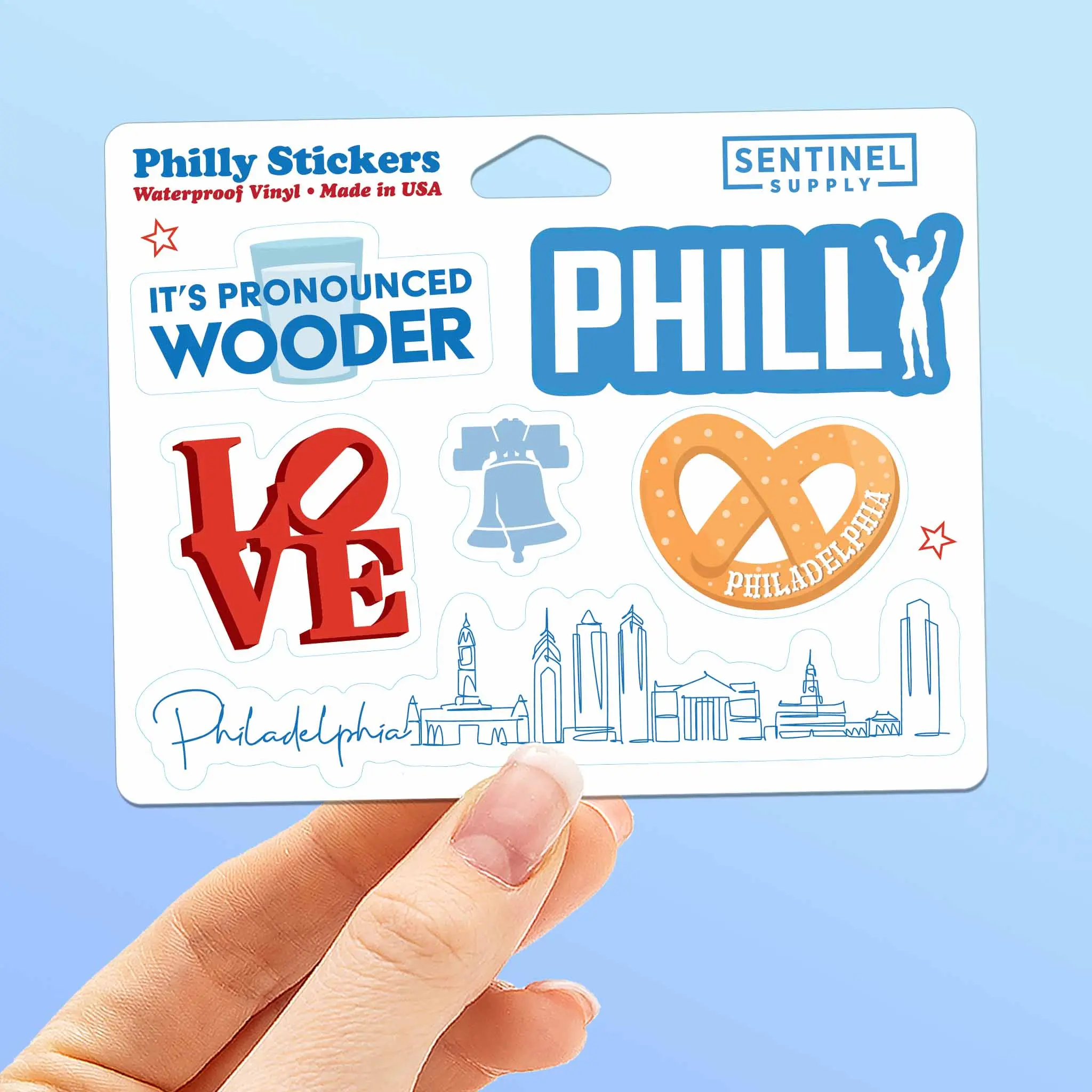 Philly Sticker Sheet - Set of 6 Mini Philadelphia Decals