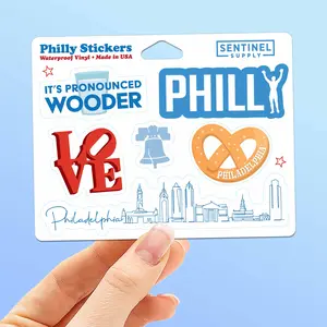 Philly Sticker Sheet - Set of 6 Mini Philadelphia Decals