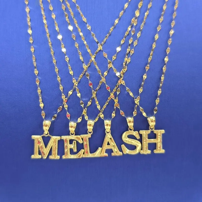 Oro 14k Cadenas CON DIJE Oro 14k Gold Pendant Gold Statement Chain