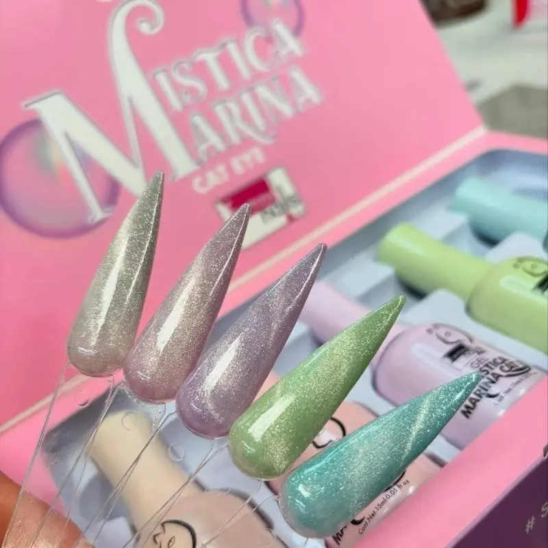COLECCIÓN MÍSTICA MARINA CAT EYE FANTASY NAILS 5PIEZAS