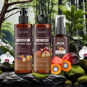 Batan Hair Care Set Shampoo Conditioner Oil, Natural Ingredients, Nourishing Repair Dry Frizzy Hair, Moisturizing Smoothness, Sleek Hair Treatment, Coconut Conditioner
