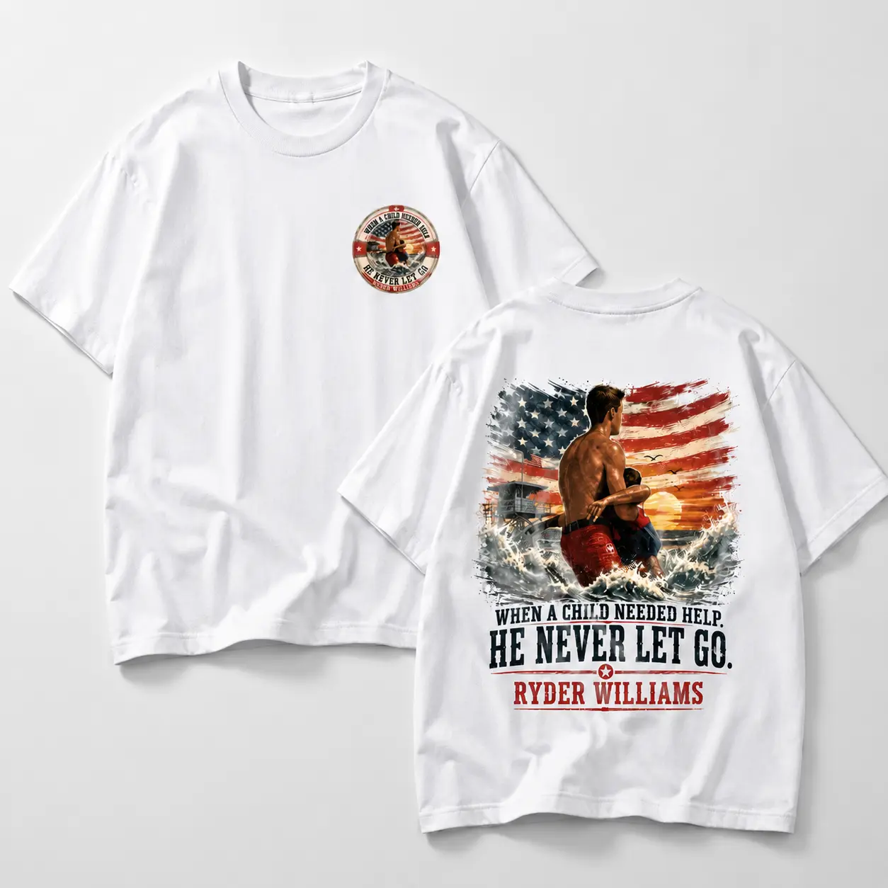Ryder Williamss Shirt, Fist Year LifeGuard shirt, Hero American shirt, Unisex Shirt, Full Sizes, Full Colors