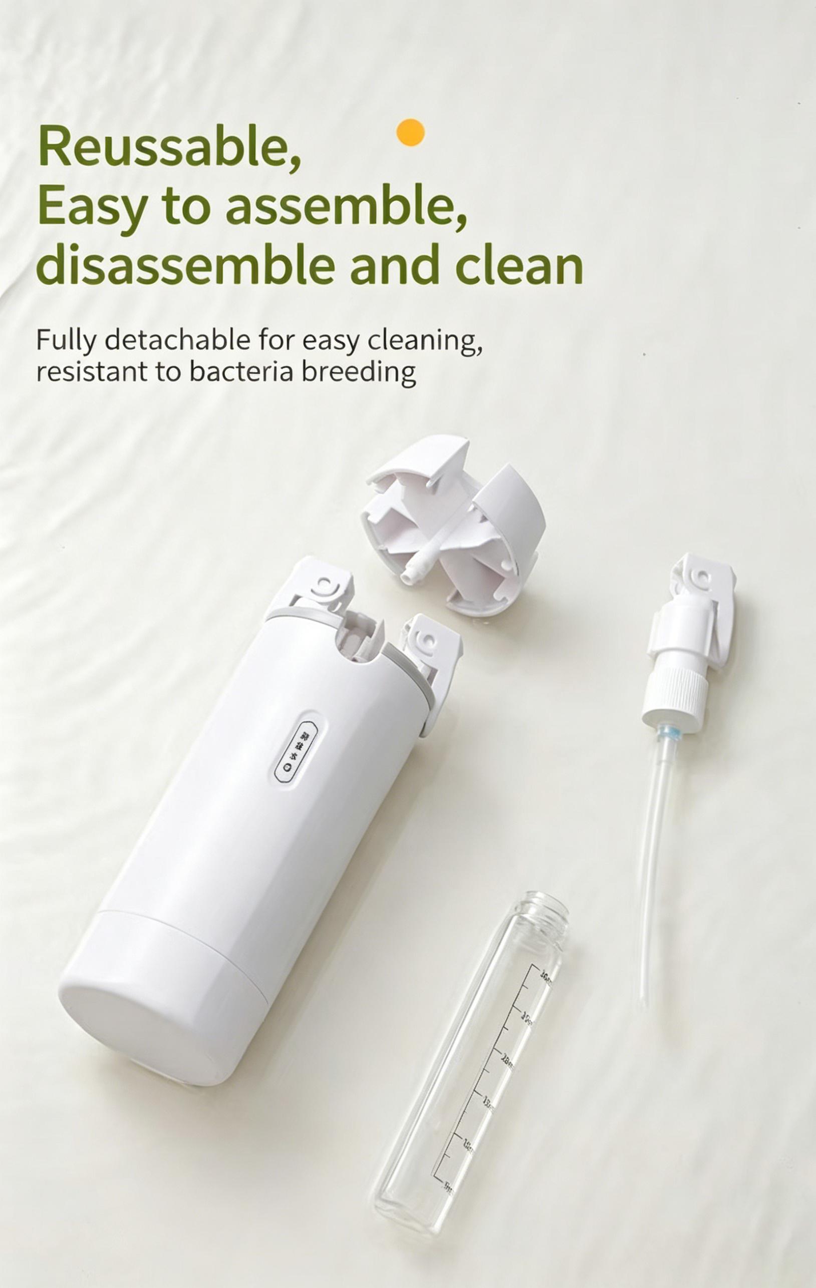 UFORU 4-in-1 travel refillable split bottle set, wash dispenser, necessary for skin care and beauty travel, suitable for shampoo, lotion, skin care products