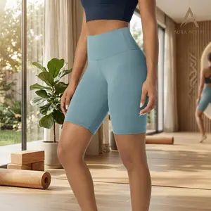 Women's Tummy Control Compression Shorts - 4" 6" 8" 10" High Waist Workout Biker Shorts with Inner Pocket, Breathable Seamless Yoga Running Fitness Leggings for Gym Sports Activewear