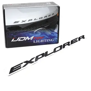 iJDMTOY Matte Black Finish 3D Raised Font Hood Letter Pieces For 2011-up Ford Explorer