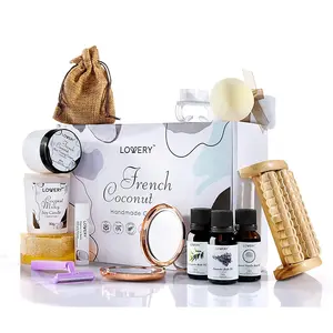 French Coconut Handmade Gift Box - 20Pc Self Care Package