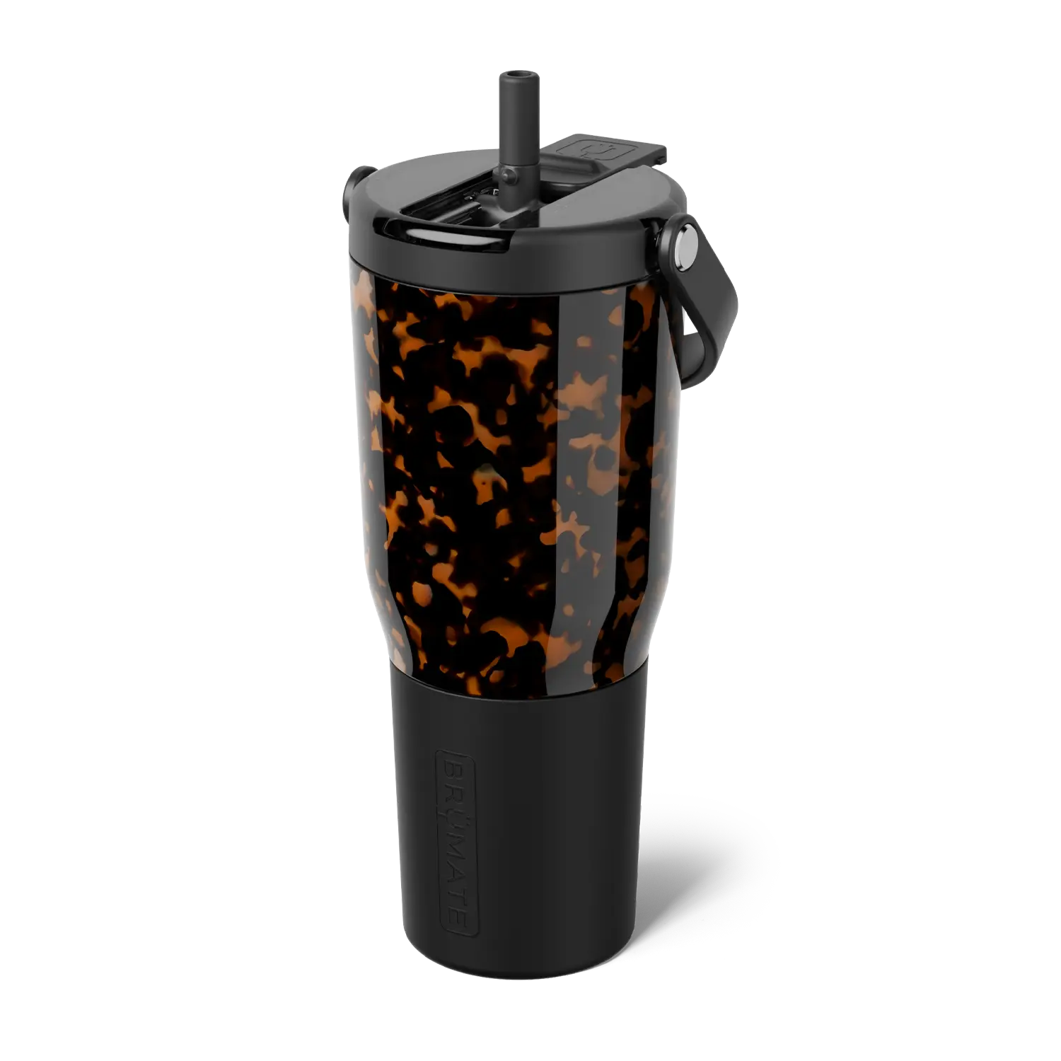BrüMate Resa Flip Covered Flip-Down Straw Tumbler | 35oz & 20oz Sizes | 100% Leakproof Insulated Travel Tumbler | Cup-Holder Friendly Insulated Tumbler | Built-in Silicone Sleeve and Easy Carry Handle