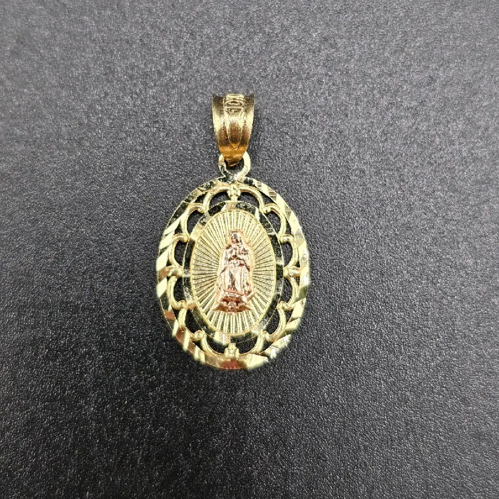 gold 10k pendant virgin mary design for everyday wear