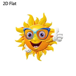 2D Flat Cartoon Sun Face Wall Decor - Cute Sunglasses Thumbs Up Sun Wall Art, Fun Kids Room Nursery Playroom Wall Decal, Vibrant Living Room Bedroom Home Decor, Boys Girls Aesthetic Wall Hanging Ornament, Decorative Cartoon Sun Accent