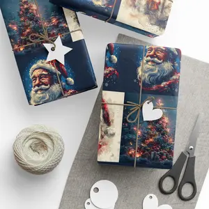 Christmas Wrapping Papers - Festive Gift Wrap for Holidays, Xmas Present Wrappers, Gift Packaging Supplies, Winter Gift Wrap Roll, Seasonal