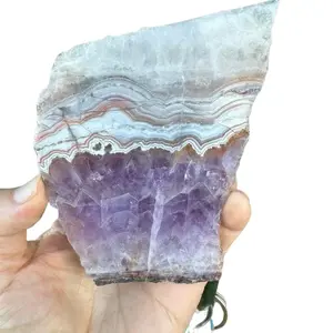 Amethyst Agate Crystal Plate AAA