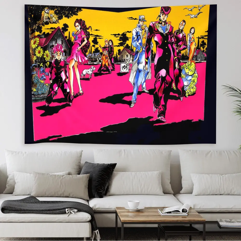 Jojo Bizarre Adventure Anime Rug, Fashionable Lightweight Durable Wall Decor, Multifunctional Bedroom Living Room Art, Perfect Holiday Gift