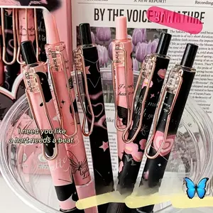 Frost Butterfly 6-Piece Gel Pen Set, Quick-Dry Medium Point, Gift-Ready, Comfort-Writing Pens, Ideal for Writing, Handwriting