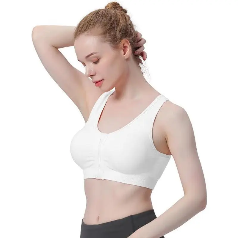 Women's Zip Front Sports Bra Wireless Post-Surgery Bra Active Yoga Sports Bras Women's Zip Front Sports Bra Wireless Post-Surgery Bra Active Yoga Sports Bras