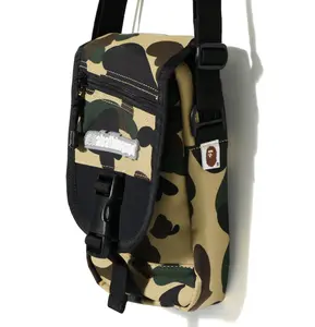 Bape Bathing Ape Logo Shoulder Bag Yellow Camo