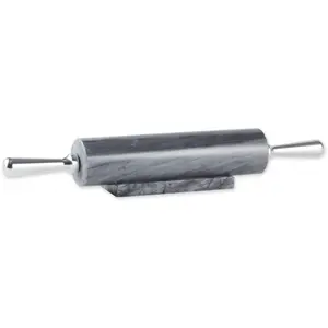 RSVP 17.5" Grey Marble Rolling Pin with Stand