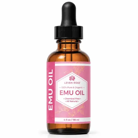 Sensitive Skin Emu Oil 4oz - Rejuvenating Moisturizer with Glass Stopper, Soothing Comfort for Hydrating Skincare, Deep Moisturizing for Sensitive Skin